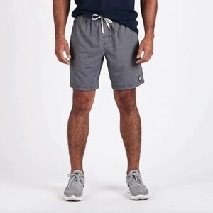 Vuori Kore Shorts in Navy Charcoal Stripe